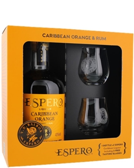A. Michler Ron Espero Caribbean Orange Giftbox with 2 glasses 70 cl 40%